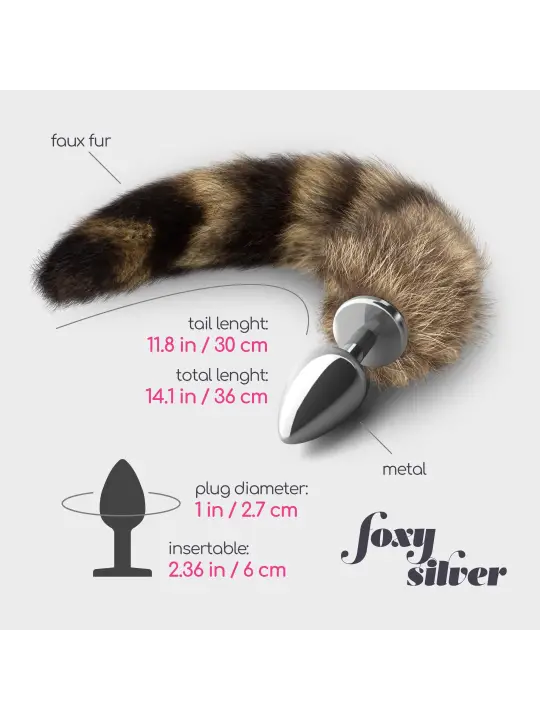 PLUG ANAL COM CAUDA FOXY SILVER METAL CRUSHIOUS