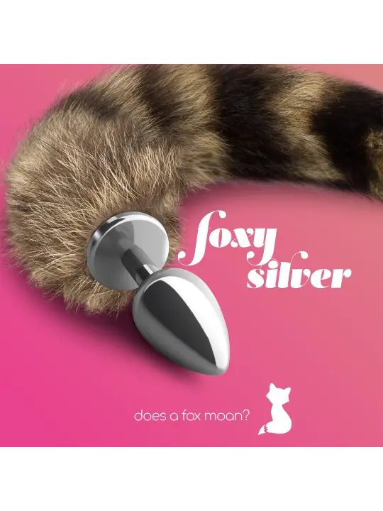 PLUG ANAL COM CAUDA FOXY SILVER METAL CRUSHIOUS