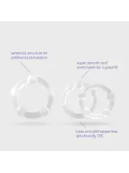 SET DE ANÉIS PENIANOS TRIPLE BEAD TRANSPARENTES CRUSHIOUS