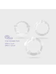 SET DE ANÉIS PENIANOS TRIPLE BEAD TRANSPARENTES CRUSHIOUS