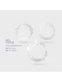 SET DE ANÉIS PENIANOS TRIPLE BEAD TRANSPARENTES CRUSHIOUS