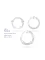 SET DE ANÉIS PENIANOS TRIPLE BEAD TRANSPARENTES CRUSHIOUS