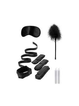 KIT DE RESTRIÇÃO BED BINDINGS RESTRAINT KIT OUCH! PRETO