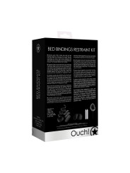 KIT DE RESTRIÇÃO BED BINDINGS RESTRAINT KIT OUCH! PRETO
