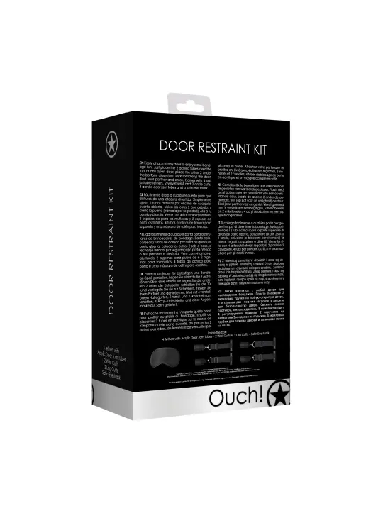 KIT DE RESTRIÇÃO PARA PORTA DOOR RESTRAINT SET OUCH! PRETO