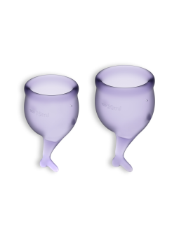 CONJUNTO DE 2 COPOS MENSTRUAIS FEEL SECURE SATISFYER LILÁS