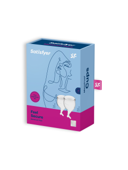 CONJUNTO DE 2 COPOS MENSTRUAIS FEEL SECURE SATISFYER TRANSPARENTE