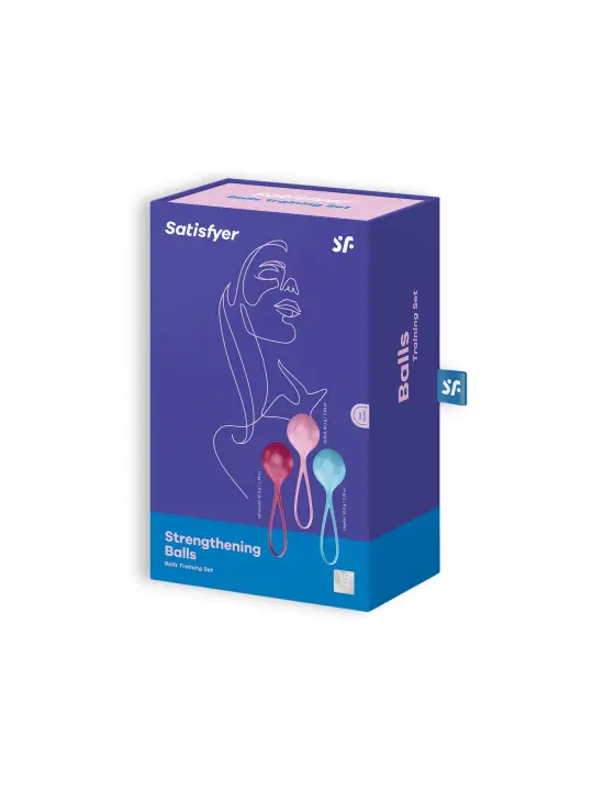 CONJUNTO DE 3 BOLAS BEN-WA STRENGTHENING BALLS SATISFYER COLORIDAS