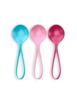 CONJUNTO DE 3 BOLAS BEN-WA STRENGTHENING BALLS SATISFYER COLORIDAS