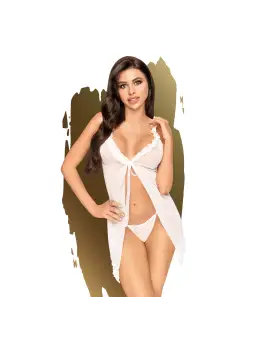 CAMISA DE NOITE E TANGA AFTER SUNSET PENTHOUSE BRANCA