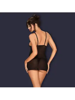 CAMISA DE NOITE E TANGA LUCITA OBSESSIVE PRETA