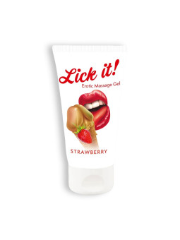LUBRIFICANTE BEIJÁVEL LICK-IT MORANGO 50ML