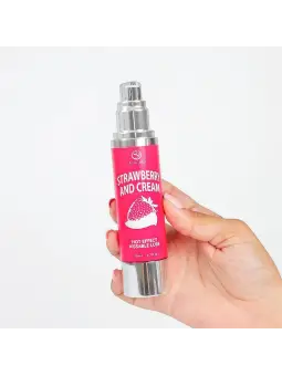 LUBRIFICANTE DE EFEITO CALOR COM SABOR A MORANGO COM NATAS 50 ML SECRET PLAY