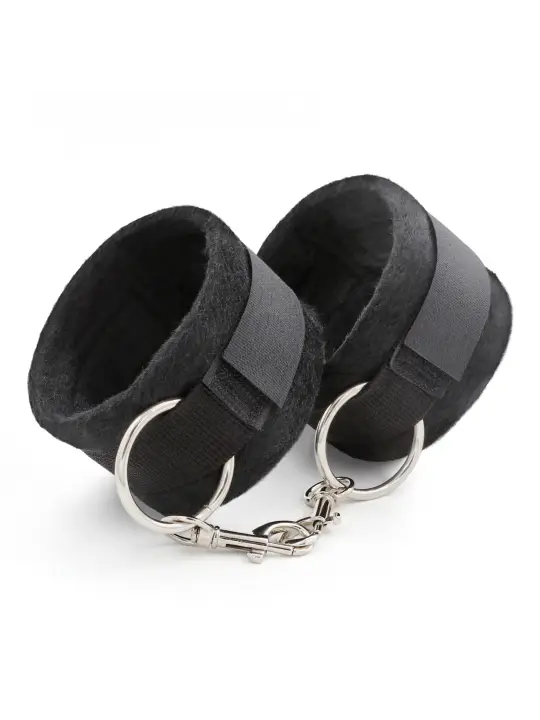 ALGEMAS DE VELCRO TOUGH LOVE COM CORRENTE DE 40CM EXTRA CRUSHIOUS PRETAS
