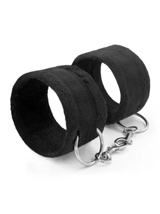 ALGEMAS DE VELCRO TOUGH LOVE COM CORRENTE DE 40CM EXTRA CRUSHIOUS PRETAS