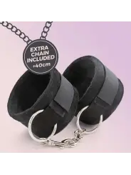 ALGEMAS DE VELCRO TOUGH LOVE COM CORRENTE DE 40CM EXTRA CRUSHIOUS PRETAS