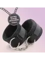 ALGEMAS DE VELCRO TOUGH LOVE COM CORRENTE DE 40CM EXTRA CRUSHIOUS PRETAS