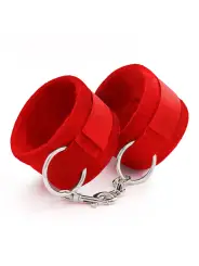 ALGEMAS DE VELCRO TOUGH LOVE COM CORRENTE DE 40CM EXTRA CRUSHIOUS VERMELHAS