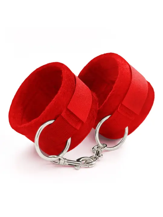 ALGEMAS DE VELCRO TOUGH LOVE COM CORRENTE DE 40CM EXTRA CRUSHIOUS VERMELHAS