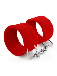 ALGEMAS DE VELCRO TOUGH LOVE COM CORRENTE DE 40CM EXTRA CRUSHIOUS VERMELHAS