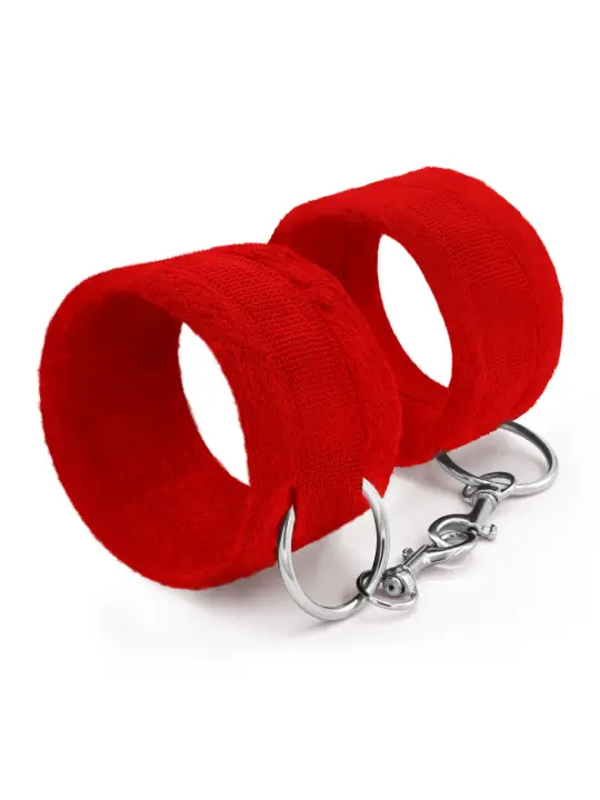 ALGEMAS DE VELCRO TOUGH LOVE COM CORRENTE DE 40CM EXTRA CRUSHIOUS VERMELHAS