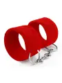 ALGEMAS DE VELCRO TOUGH LOVE COM CORRENTE DE 40CM EXTRA CRUSHIOUS VERMELHAS