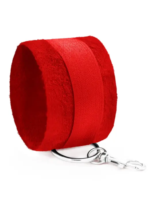 ALGEMAS DE VELCRO TOUGH LOVE COM CORRENTE DE 40CM EXTRA CRUSHIOUS VERMELHAS