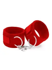 ALGEMAS DE VELCRO TOUGH LOVE COM CORRENTE DE 40CM EXTRA CRUSHIOUS VERMELHAS