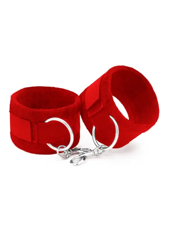 ALGEMAS DE VELCRO TOUGH LOVE COM CORRENTE DE 40CM EXTRA CRUSHIOUS VERMELHAS