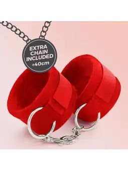 ALGEMAS DE VELCRO TOUGH LOVE COM CORRENTE DE 40CM EXTRA CRUSHIOUS VERMELHAS