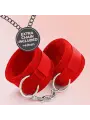 ALGEMAS DE VELCRO TOUGH LOVE COM CORRENTE DE 40CM EXTRA CRUSHIOUS VERMELHAS