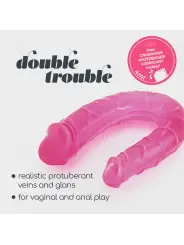 DILDO DUPLO DOUBLE TROUBLE CRUSHIOUS ROSA