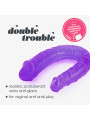 DILDO DUPLO DOUBLE TROUBLE CRUSHIOUS ROXO