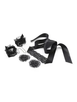 CONJUNTO DE RENDA PRETA LACE ME UP CRUSHIOUS