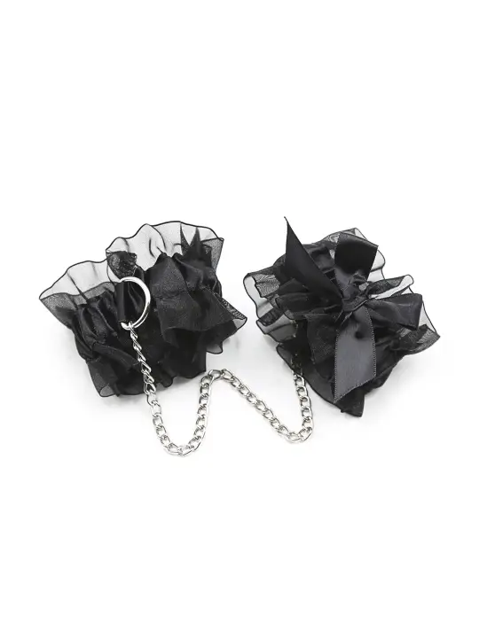 CONJUNTO DE RENDA PRETA LACE ME UP CRUSHIOUS