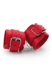 ALGEMAS DE COURO BONDAGE LOVE CRUSHIOUS VERMELHAS