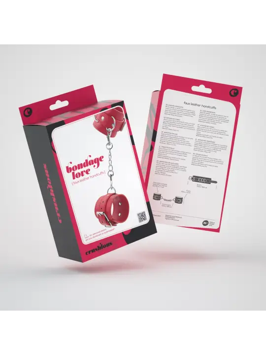 ALGEMAS DE COURO BONDAGE LOVE CRUSHIOUS VERMELHAS
