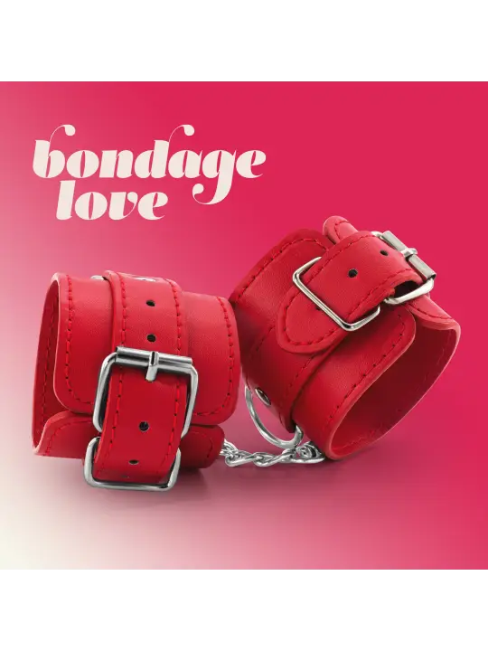 ALGEMAS DE COURO BONDAGE LOVE CRUSHIOUS VERMELHAS