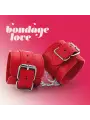 ALGEMAS DE COURO BONDAGE LOVE CRUSHIOUS VERMELHAS