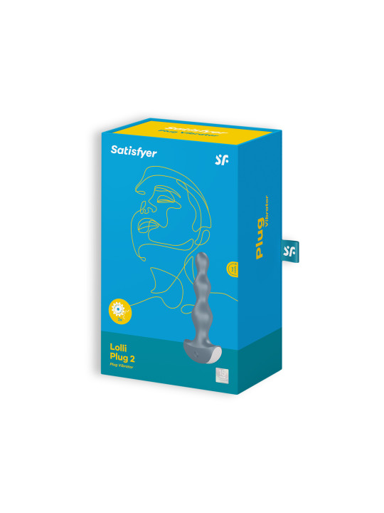 PLUG ANAL VIBRATÓRIO LOLLI PLUG 2 SATISFYER CINZENTO PLUG ANAL VIBRATÓRIO LOLLI PLUG 2 SATISFYER CINZENTO