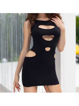 MINI VESTIDO CR-4432 PRETO