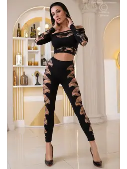 CONJUNTO TOP E LEGGINGS CR-4436 PRETO