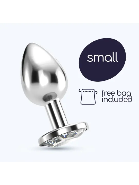PLUG ANAL JOIA BIJOU TRANSPARENTE PEQUENO CRUSHIOUS COM BOLSA AVELUDADA GRÁTIS