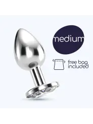 PLUG ANAL JOIA BIJOU TRANSPARENTE MÉDIO CRUSHIOUS COM BOLSA AVELUDADA GRÁTIS