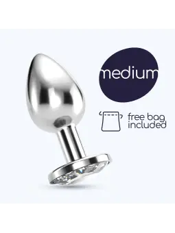 PLUG ANAL JOIA BIJOU TRANSPARENTE MÉDIO CRUSHIOUS COM BOLSA AVELUDADA GRÁTIS