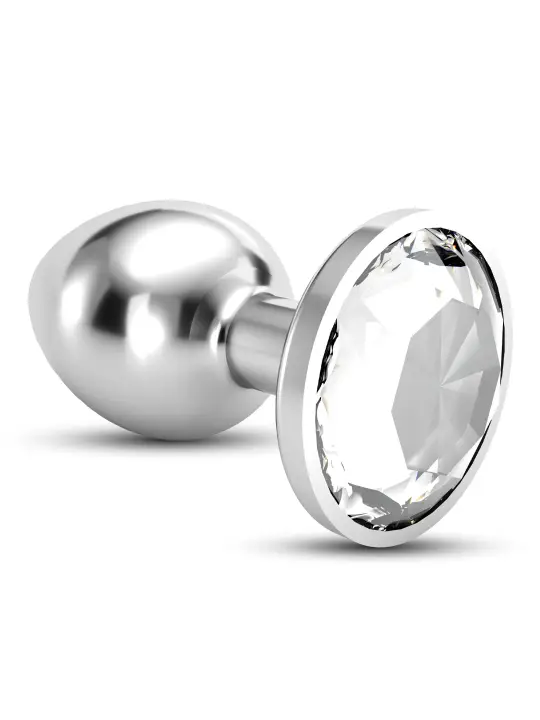 PLUG ANAL JOIA BIJOU TRANSPARENTE GRANDE CRUSHIOUS COM BOLSA AVELUDADA GRÁTIS