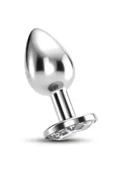 PLUG ANAL JOIA BIJOU TRANSPARENTE GRANDE CRUSHIOUS COM BOLSA AVELUDADA GRÁTIS