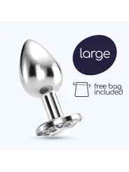 PLUG ANAL JOIA BIJOU TRANSPARENTE GRANDE CRUSHIOUS COM BOLSA AVELUDADA GRÁTIS