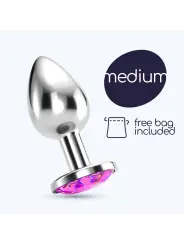 PLUG ANAL JOIA BIJOU ROSA MÉDIO CRUSHIOUS COM BOLSA AVELUDADA GRÁTIS
