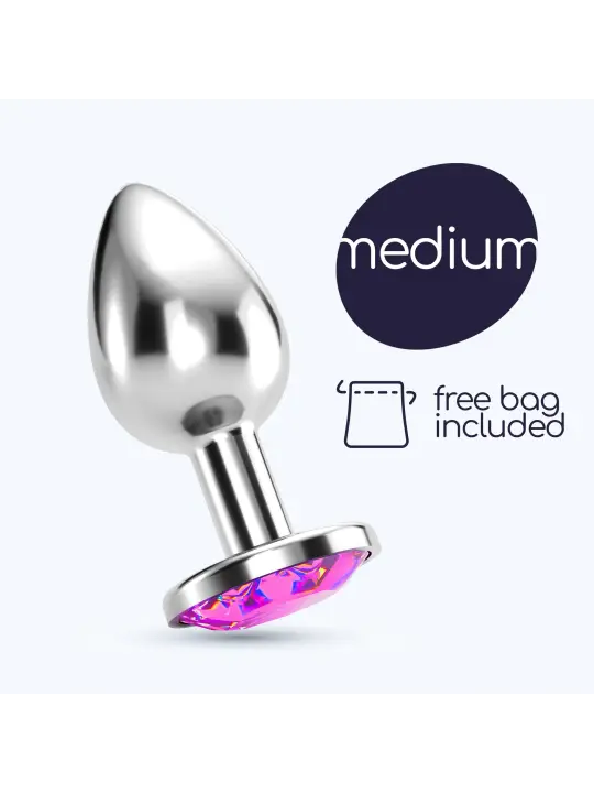 PLUG ANAL JOIA BIJOU ROSA MÉDIO CRUSHIOUS COM BOLSA AVELUDADA GRÁTIS
